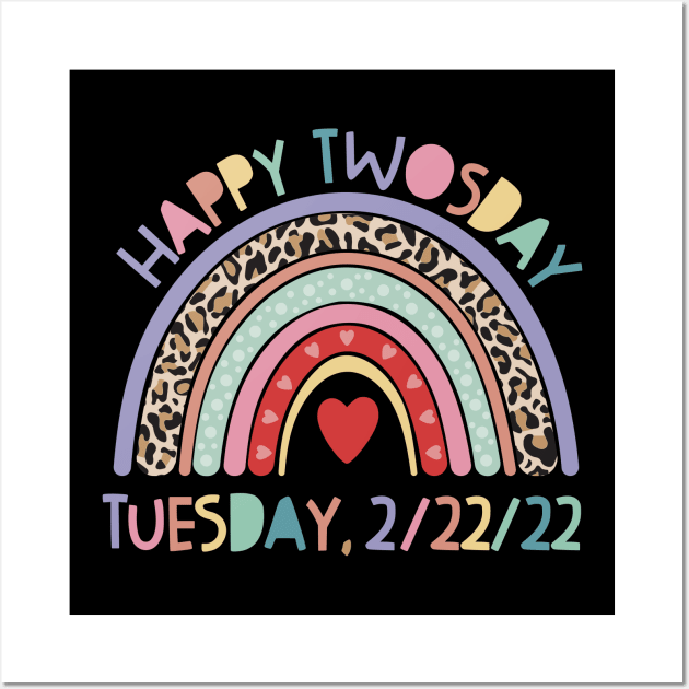 happy twosday 2 22 22 heart Wall Art by Mstudio